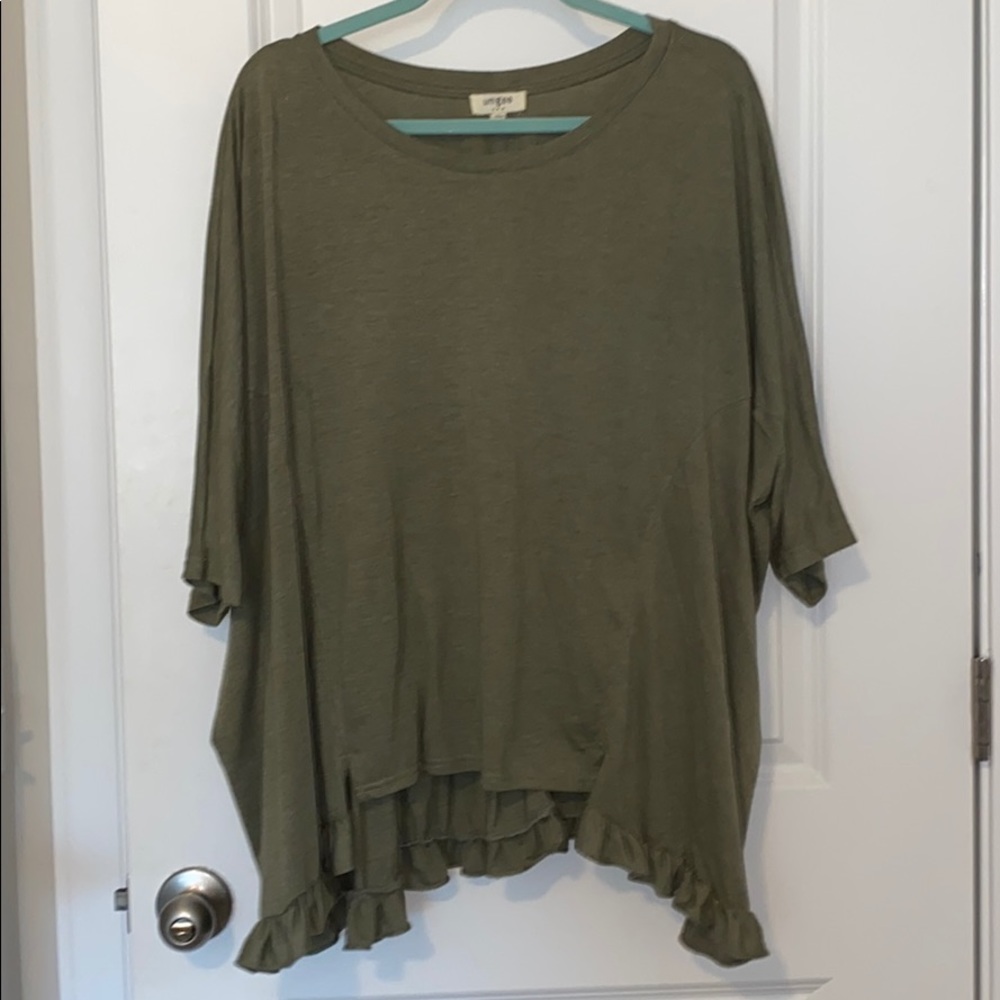Green oversized shirt